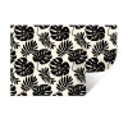 Modern - Monstera - Zwart Muursticker klein 286 -3d