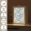 Wolken - Kraanvogels - Blauw Light Box met kabel (Tafellamp) klein 925 -USP_NL
