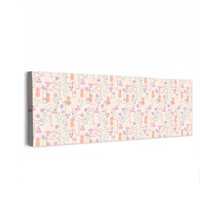 Flamingo - Toekan - Tropisch - Patroon canvas 2cm klein 828 -z3d