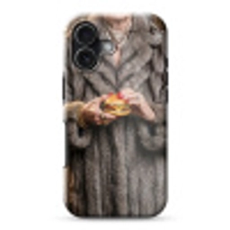 Vrouw - Hamburger - Bontjas Toughcase MagSafe Apple iPhone 17 klein -3d