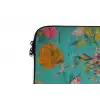 Luipaard - Bloemen - Kroon laptophoes neopreen klein -detail