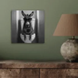 Ezel - Telefoon - Toilet - Zwart - Wit aluminium wit klein -sfeer2