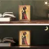Vrouw - Silhouet - Patronen - Sierlijk Light Box met kabel (Tafellamp) klein -sfeer3
