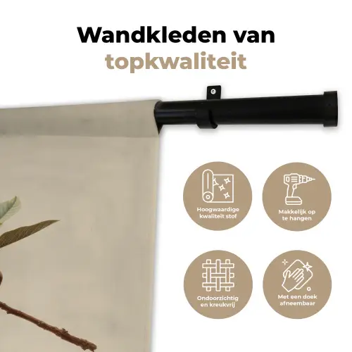 Tak - Groene Bladeren - Vruchten Wandkleed katoen klein -sfeer2