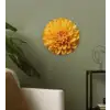Geel - Chrysant - Zachtheid Wandcirkel kunststof plaat 5mm dik klein -sfeer3