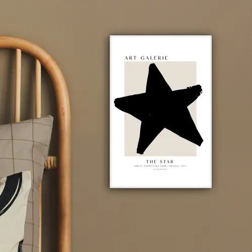 Sterren - Zwart - Kerstmis - Feestdagen canvas 2cm klein -sfeer3