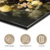 Panda - Pandabeer - Wilde dieren - Natuur - Bloemen aluminium wit klein -closeup_NL