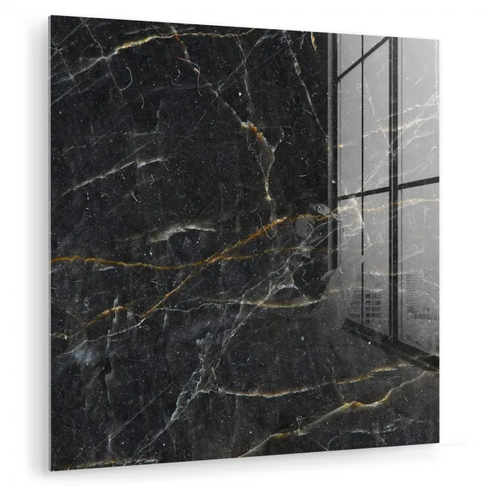 Marmer - Zwart - Goud - Grijs - Marmerstructuur plexiglas 5mm klein -zzzproduct_nieuw