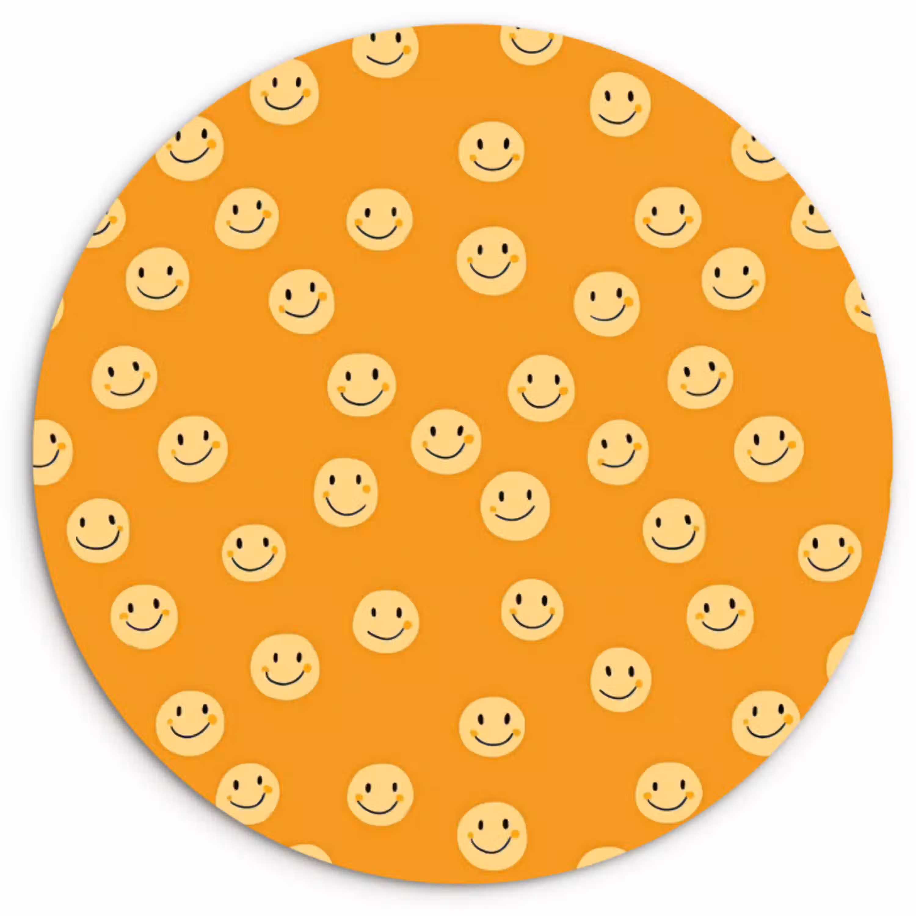 Smileys - Retro - Heel Wandcirkel kunststof plaat 5mm dik klein 188 -3d
