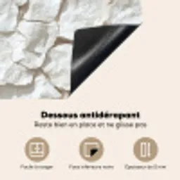 Structuur - Rots - Wit Inductie beschermer vinyl 3mm middel 274 -usfeer4_FR