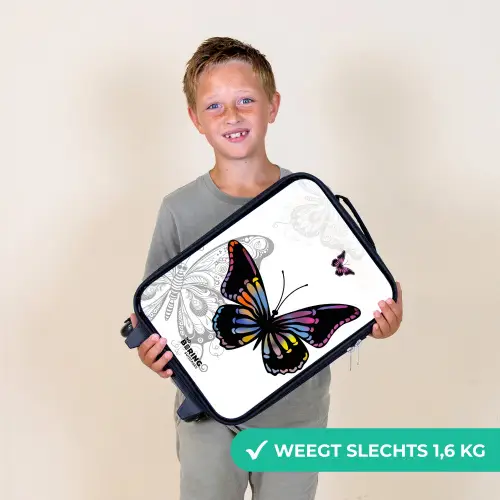 Petal papillon Kinderkoffer - Zwart klein -sfeer4_NL