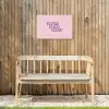 You're doing great - Roze - Bubble letters Tuinposter op houten frame 2 cm dik klein -sfeer4
