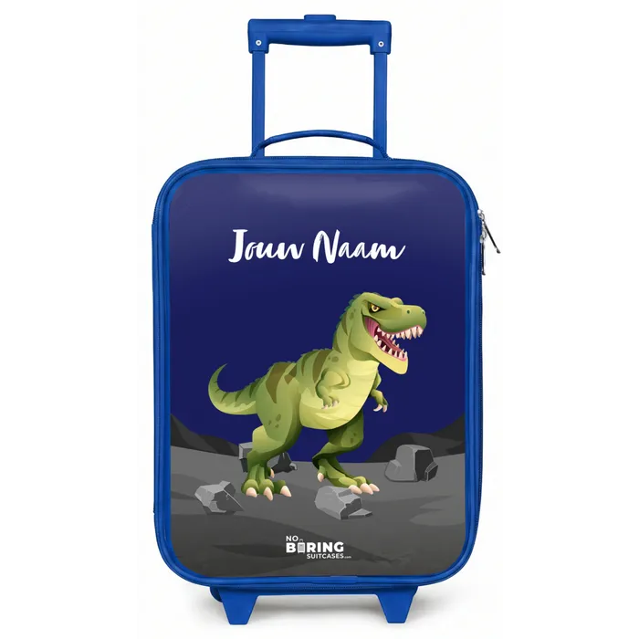 Tjibbe T-Rex Kinderkoffer - Blauw klein -zz3dotto