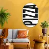 Pizza - Japandi - Decoratie - Vintage Wandcirkel Ovaal Glas middel -sfeer4