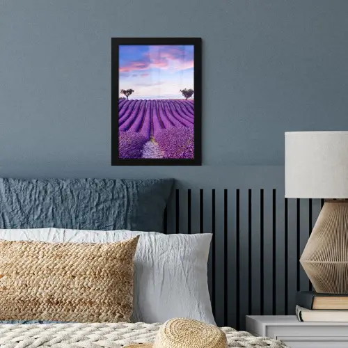 Lavendel - Natuur - Paars - Bomen - Bloemen fotolijst zwart zonder passe partout klein -sfeer3