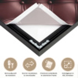 Leer - Patroon - Bordeaux Textielframe zwart klein 947 -USP_closeupNL