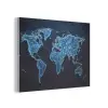 Wereldkaart - Waterstructuur - Blauw PET vilt klein -3d