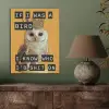 Geel - Uil - Vogel - Decoratie PET vilt klein -sfeer2