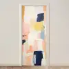 Kunst - Abstract - Roze - Pastel deurposter klein -3d_beige
