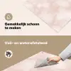 Roze - Marmer - Crème Inductie beschemer met haakjes klein 777 -ky-schoon-nl