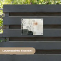 Wabi sabi - Beige - Plant tuinposter los doek klein -sfeer3