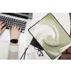 Abstract - Penseelstreken - Golven - Groen laptophoes neopreen klein -bureau