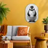 Pinguïn - WC rol - Wit Wandcirkel Ovaal Forex klein -sfeer4