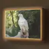 Arend - Hout - Wit - Planten Light Box met batterij (Wandlamp) middel -z3d_website
