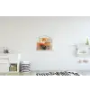 Moderne kunst - Abstract - Goud - Grijs textielposter latten blank klein -kinderkamer