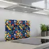 Zomer - Vlinder - Marineblauw - Blauw keuken achterwand spatscherm klein 900 -3d_schuin