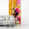Vogel - Vrouw - Abstract - Bloem fotobehang vinyl groot -woonkamer