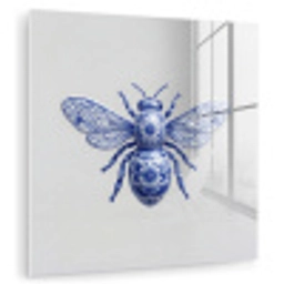 Bij - Modern - Delfts - Blauw plexiglas 5mm klein -zzzproduct_nieuw