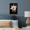 Bloem - Verf - Goud - Graffiti - Modern fotolijst zwart zonder passe partout klein -sfeer3