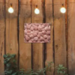 Schelpen - Patroon - Roze tuinposter los doek klein -sfeer1