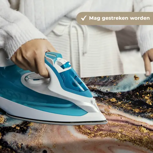 Marmerlook - Goud - Zwart - Glitter - Chic Wandkleed katoen klein -sfeer9