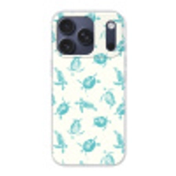 Schildpadden - Patroon - Wit - Blauw Telefoonhoesje iPhone 17 Pro klein -3d