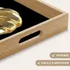 Croissant - Brood - Goud - Zwart Dienblad Rechthoek middel -USP_HandgreepFR