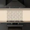 Motief - Beige - Linnen keuken achterwand spatscherm klein 900 -sfeer1