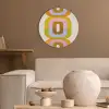 Stapel - Vormen - Geblokt - Oranje Akoestische PET Vilt - Rond klein -sfeer1