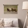 Schapen - Bruin - Wit - Grindpad Wandkleed katoen klein -sfeer4