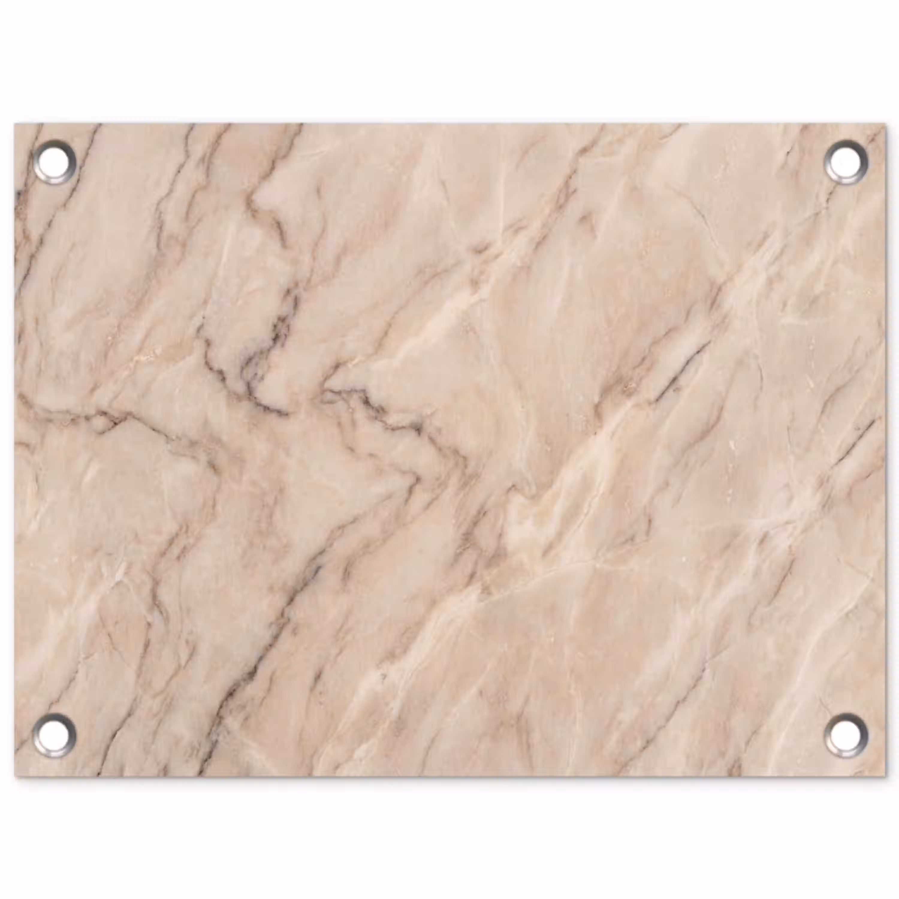 Marmer - Patroon - Abstract - Modern - Beige tuinposter los doek klein -3d