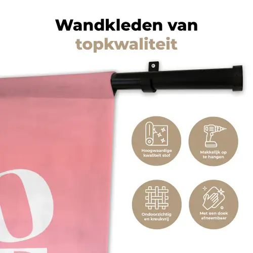 Home - Letters - Groot - Roze Wandkleed katoen klein -sfeer2