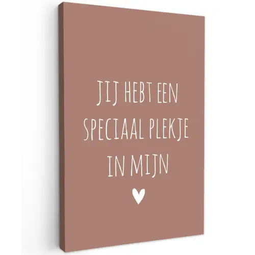 Spreuken - Quotes- Een speciaal plekje in mijn hart Tuinposter op houten frame 2 cm dik klein -3d