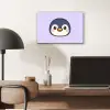 Pinguïn - Paars - Schattig aluminium wit klein -sfeer5
