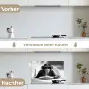 Aap - Spaghetti - Zonnebril - Zwart wit - Cool - Dier keuken achterwand spatscherm klein -voor_na_DE