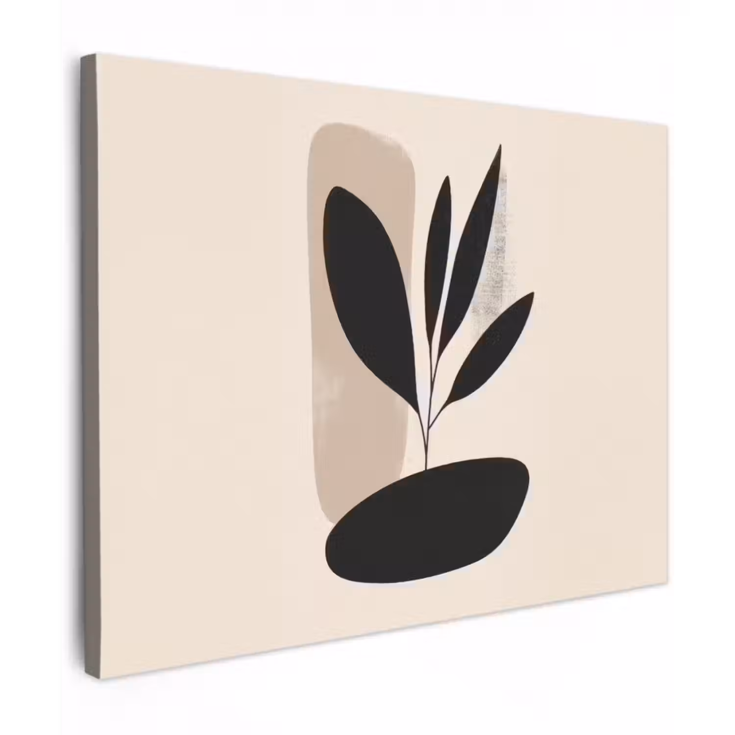 Leinwandbild - Pflanze - Beige - Japanisch