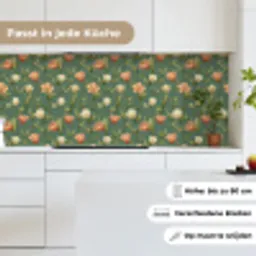 Tulpen - Botanisch - Groen keuken achterwand 2 middel 871 -sfeer4_DE