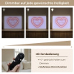 I liked it so it's mine - Neon hart - Paars Light Box met batterij (Wandlamp) middel -USP_dimbaarDE