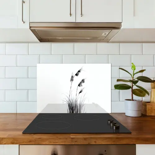 Minimalistisch - Stelen - Wit keuken achterwand spatscherm klein -sfeer2