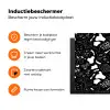Wit - Zwart - Vormen - Patroon Inductie beschermer vinyl 3mm klein 276 -zzzzzzz-td-ups